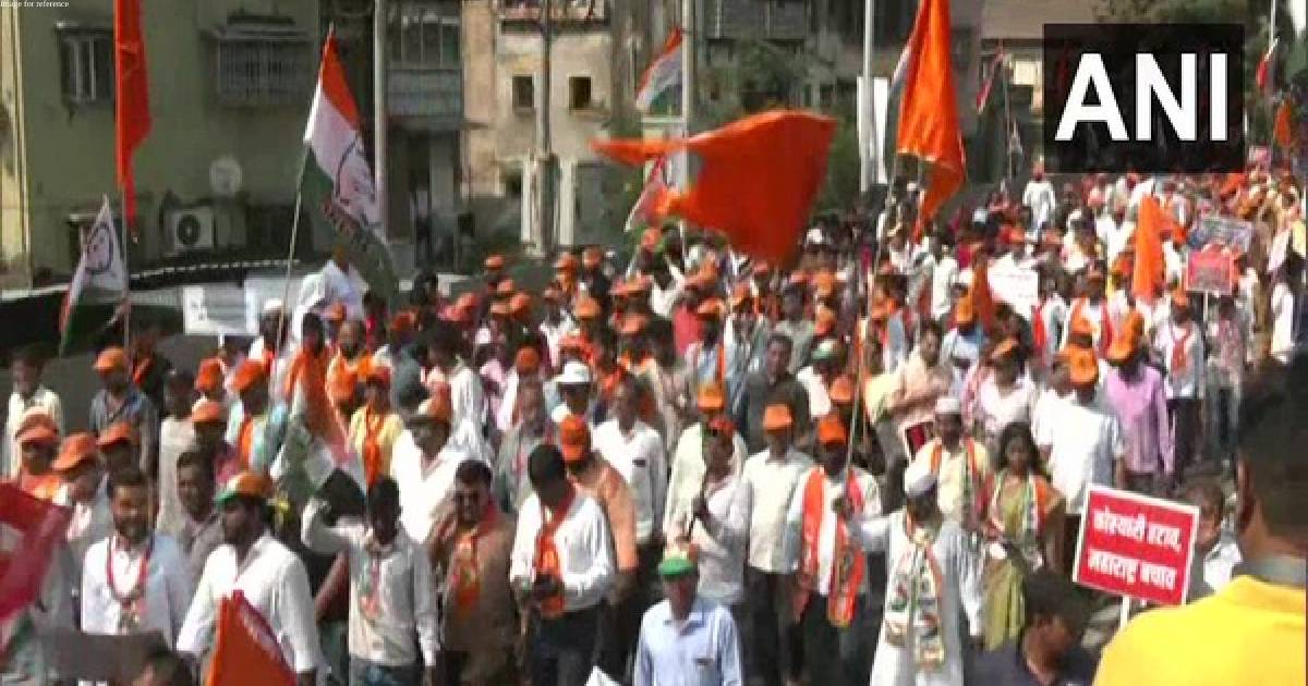 MVA holds protest march against CM Eknath Shinde government, Maharashtra Guv Koshiyari